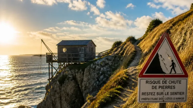 Saint-Brieuc : un cabanon face à la mer et l'appel à la prudence avant de fortes marées