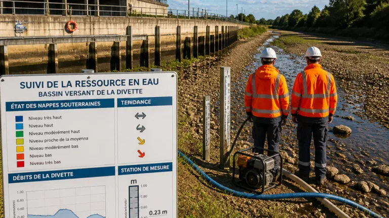 Sécheresse : à la Divette, la ressource qui alimente Cherbourg-en-Cotentin s’amenuise