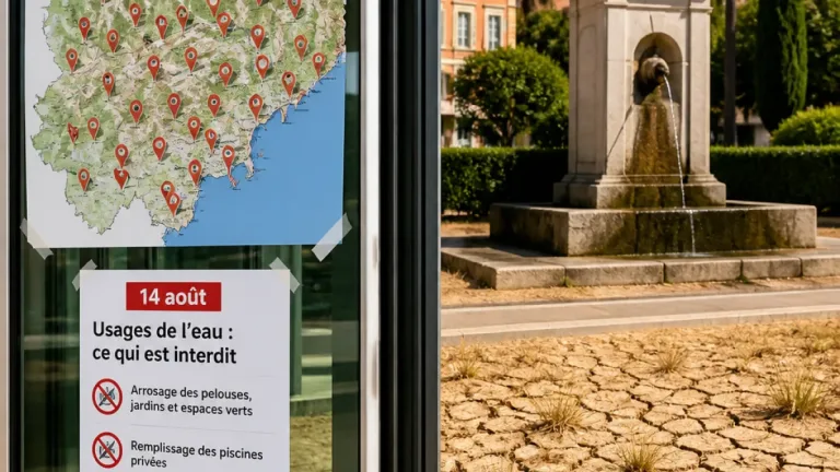 Sécheresse : cent communes des Alpes‑Maritimes soumises à des restrictions d'eau dès le 14 août
