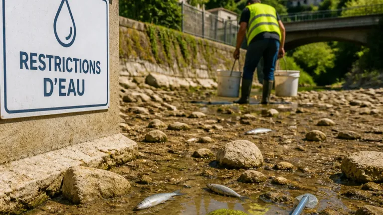 Sécheresse dans les Alpes‑Maritimes : rivières à sec, températures létales pour la faune aquatique