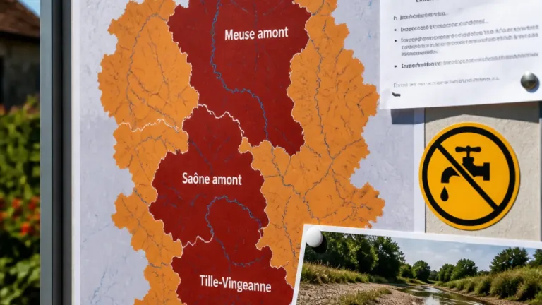 Sécheresse : plusieurs secteurs de la Haute‑Marne placés au niveau de crise, restrictions renforcées