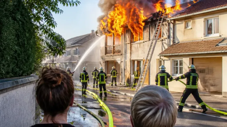 Thaon‑les‑Vosges : une maison ravagée par les flammes, le feu maîtrisé sans victime