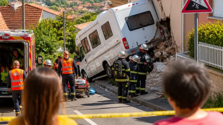 Toulouse : un camping-car dévale une pente et s’encastre dans une chambre à Caraman