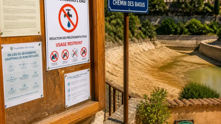 Tourrettes‑sur‑Loup alerte : risque imminent de coupure d'eau dans un quartier faute de baisse des consommations