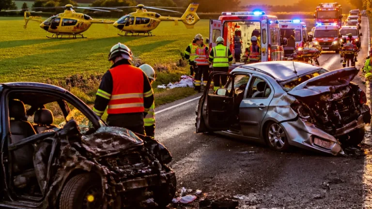 Trois personnes en urgence absolue après une violente collision sur la RD133 à Saint‑Germain‑Laval