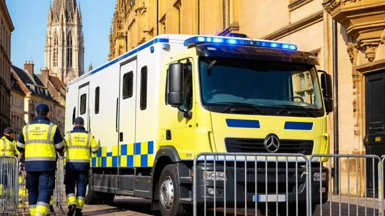 Un camion du Samu repéré en centre-ville de Metz: reconnaissance en vue de la visite du pape