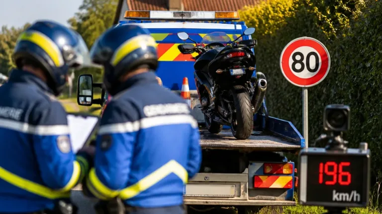 Un motard flashé à 196 km/h sur la RD 948 à Orville : permis retiré et moto mise en fourrière