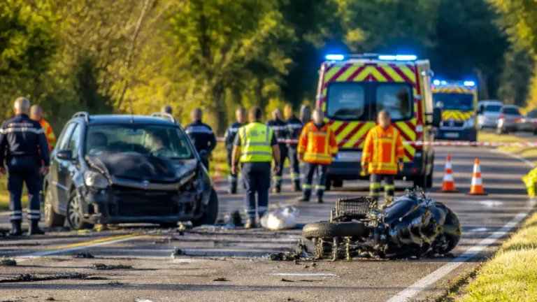Un motard grièvement blessé après une violente collision à Lacépède (D446)