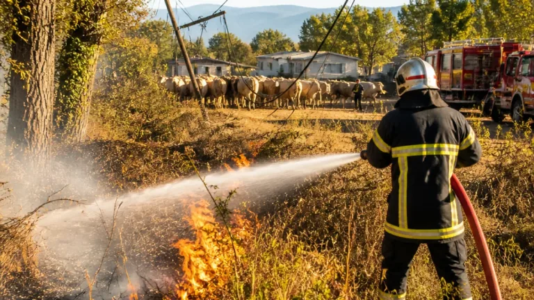 Une chute de ligne électrique déclenche un incendie près de Saint-Gaudens : 10 hectares partis en fumée