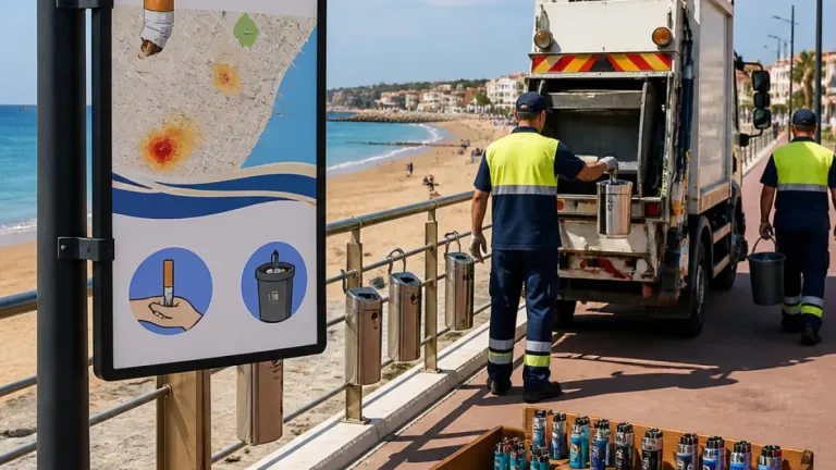 Valras‑Plage renforce son arsenal contre les mégots : cendriers, éteignoirs et partenariat avec ALCOME