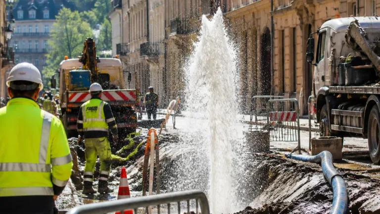 Vienne : une canalisation se rompt, la distribution d'eau perturbée et des interventions en cours