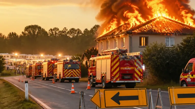 Violent incendie à Gimat : une maison de 200 m² ravagée, huit habitants relogés