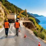 Εργασίες αποκατάστασης και ενίσχυσης στην επαρχιακή οδό Ιεράπετρας–Βιάννου μετά από υποχώρηση πρανών