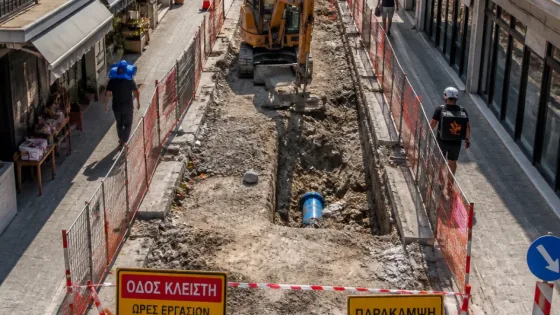 Εργασίες ύδρευσης στο Μεσολόγγι: προσωρινή διακοπή κυκλοφορίας στην οδό Ηρώων Πολυτεχνείου