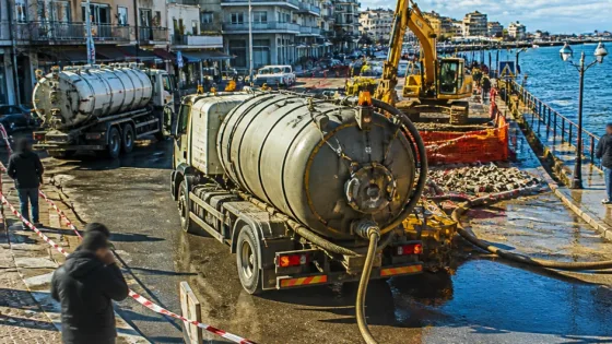 Σοβαρή βλάβη στο αποχετευτικό δίκτυο προκαλεί χάος και δυσοσμία στη Χαλκίδα