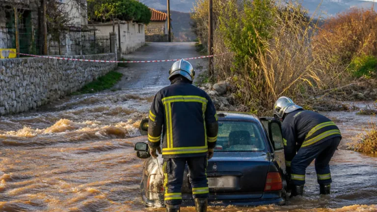 Άργος: Επιχείρηση απεγκλωβισμού δύο ηλικιωμένων στο Νέο Ροεινό λόγω πλημμύρας