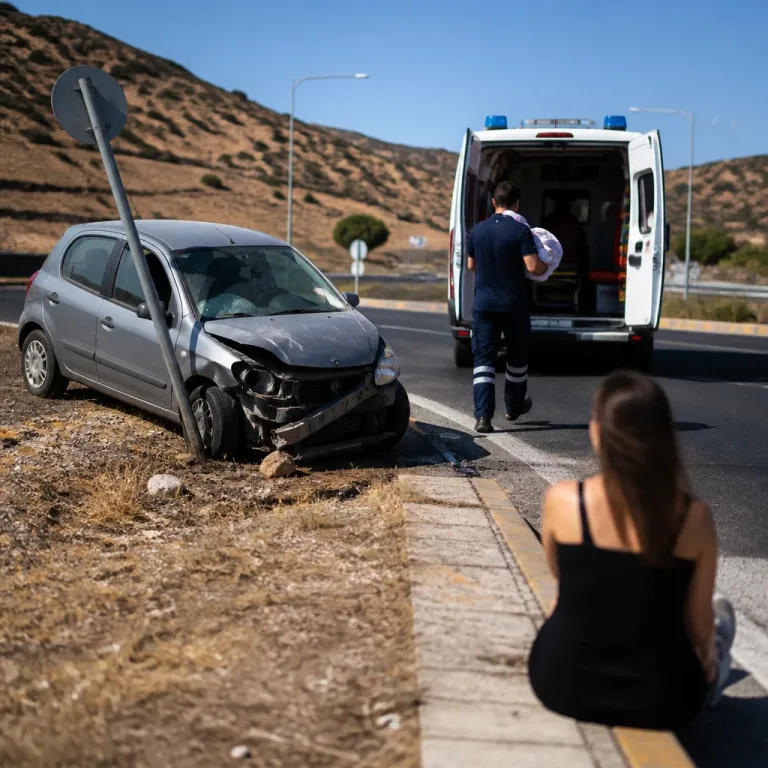 Τροχαίο στο Λασίθι: ΙΧ με μητέρα και βρέφος 2 μηνών εκτός πορείας — άμεση κινητοποίηση ΕΚΑΒ
