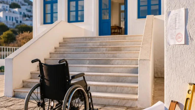 Αστυπάλαια: Εκπαιδευτικός με κινητικά προβλήματα χωρίς ράμπα — αίτημα για άμεση παρέμβαση