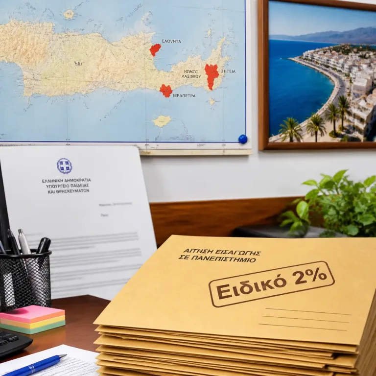Ειδικό 2% εισαγωγής σε ΑΕΙ για υποψηφίους από πληγείσες περιοχές του Λασιθίου