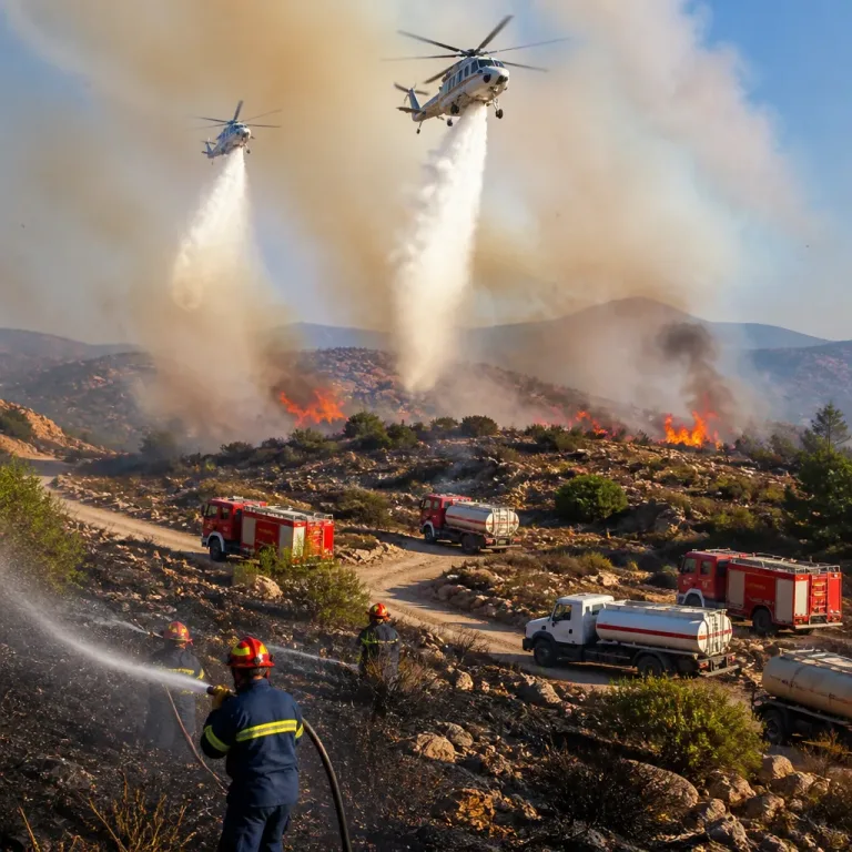 Υπό έλεγχο χωρίς ενεργό μέτωπο η φωτιά στον Χώνο Λασιθίου — συνεχίζονται οι επιχειρήσεις