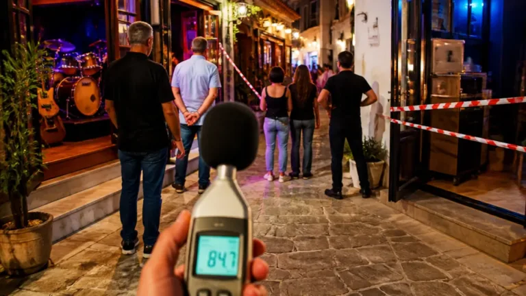 Δύο συλλήψεις στο Πυθαγόρειο για υπέρβαση ορίου μουσικής — εντάσεις μεταξύ κατοίκων και επιχειρήσεων