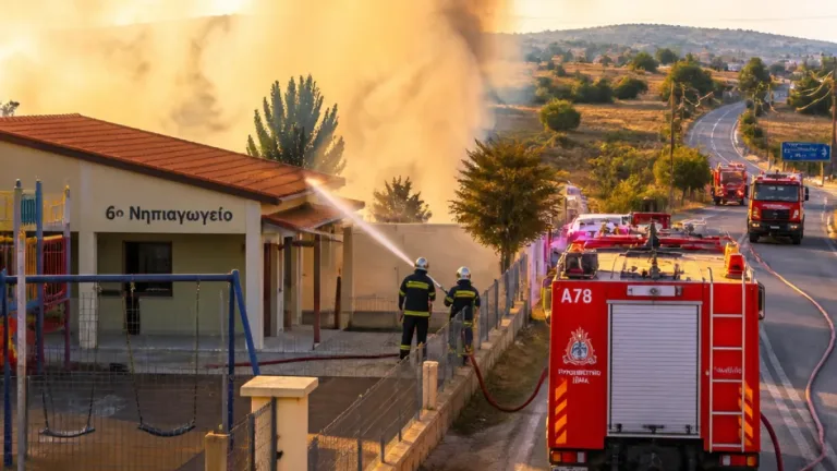 Επιχείρηση Πυροσβεστικής στο Διδυμότειχο μετά από φωτιά κοντά στο 6ο Νηπιαγωγείο