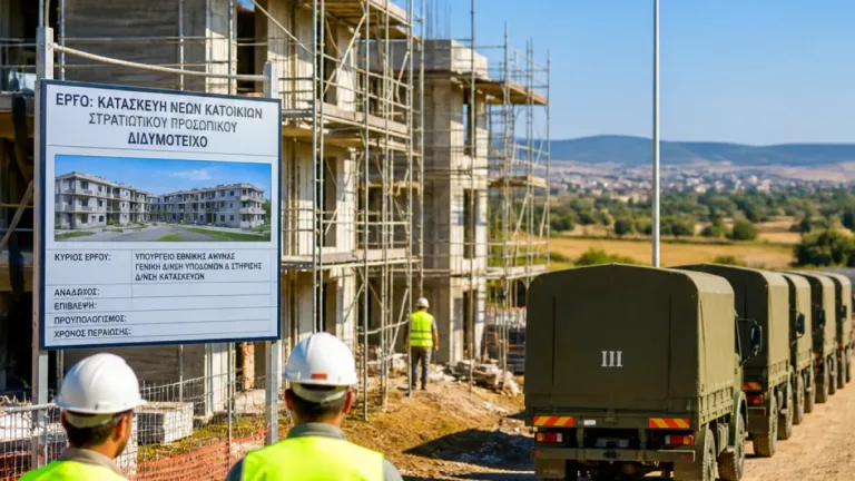 Επίσκεψη Δένδια στο Διδυμότειχο για τα υπό κατασκευή Στρατιωτικά Οικήματα