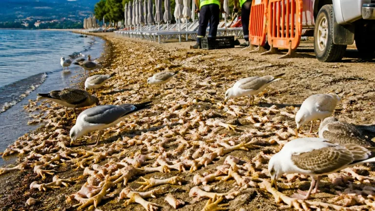 Ερέτρια: Ποικιλία απορριμμάτων από πουλερικά ξεβράστηκε σε παραλία — ανησυχία για τουρισμό