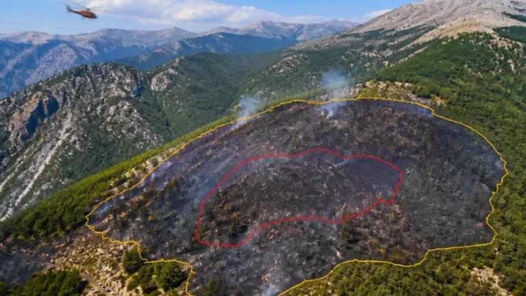 Φωτιά στην Κόνιτσα: δορυφορική αποτύπωση δείχνει 1.152 στρέμματα καμένα, 8.000 επηρεασμένα