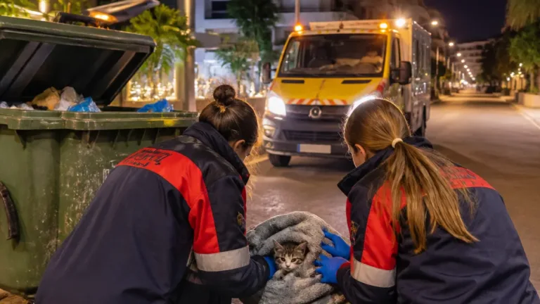 Γλυφάδα: Έσωσαν γατάκι που πετάχτηκε ζωντανό σε κάδο — σοβαρός τραυματισμός στη σπονδυλική στήλη