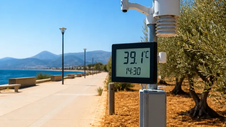 Καλαμάτα: 39,1°C στα Γιαννιτσάνικα — έντονο κύμα ζέστης στη Μεσσηνία