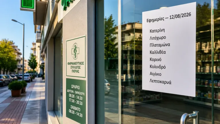 Κατερίνη: Ποια φαρμακεία είναι εφημερεύοντα και ανοιχτά σήμερα — ενημέρωση Πιερίας