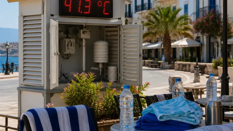 Καύσωνας: 41,3℃ στον σταθμό «Αιγιές Γυθείου» — επιπτώσεις για το Γύθειο