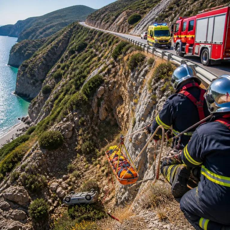 Αυτοκίνητο έπεσε σε γκρεμό στο Λασίθι: δύο γυναίκες τραυματίστηκαν και διασώθηκαν από την Πυροσβεστική