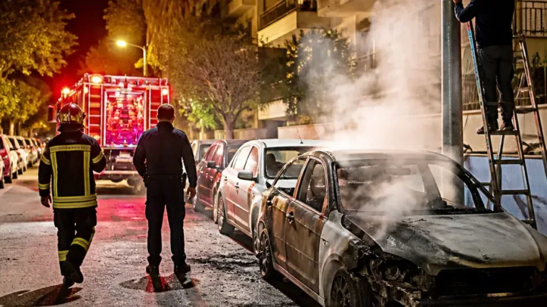 Κόρινθος: Απόπειρα εμπρησμού σε σταθμευμένα αυτοκίνητα στην περιοχή Καλάμια