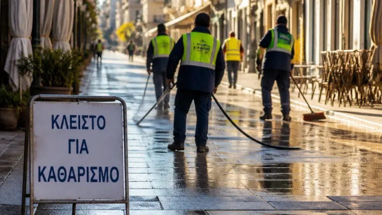 Μεσολόγγι: Γενικός καθαρισμός στον πεζόδρομο Χαριλάου Τρικούπη πριν τον Δεκαπενταύγουστο