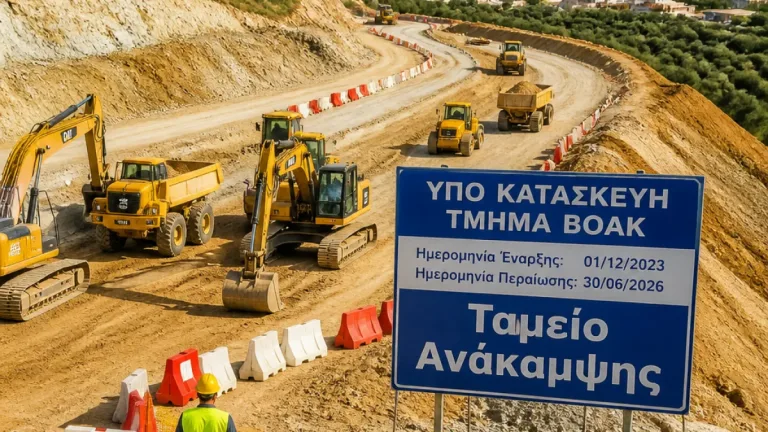 Νεάπολη: Στην τελική ευθεία το τμήμα Νεάπολη–Άγιος Νικόλαος του ΒΟΑΚ, αλλά με νέες καθυστερήσεις