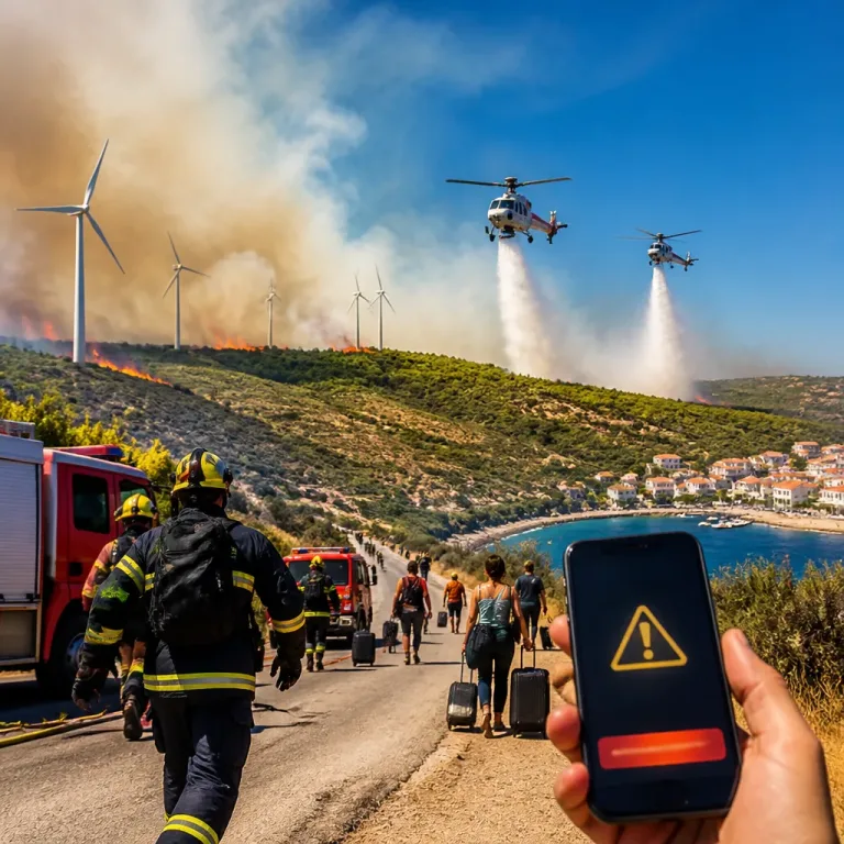 Φωτιά στο Λασίθι: εκκένωση Καρυδιού μετά από μήνυμα του 112 — σε εξέλιξη οι επιχειρήσεις