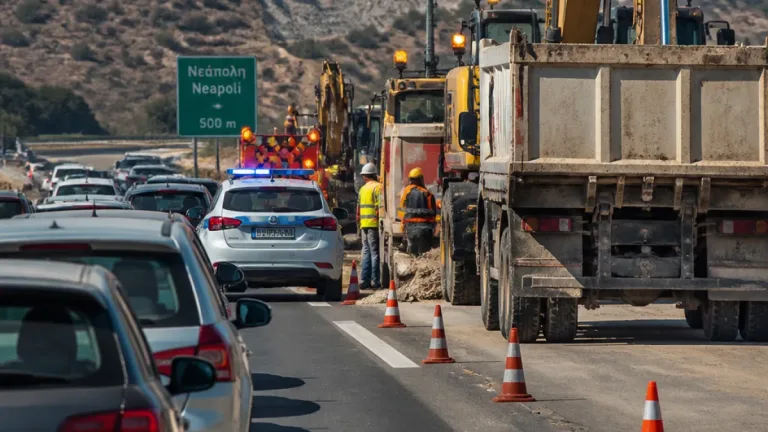 Ολιγόλεπτες διακοπές κυκλοφορίας στο ΒΟΑΚ κοντά στη Νεάπολη λόγω έργων