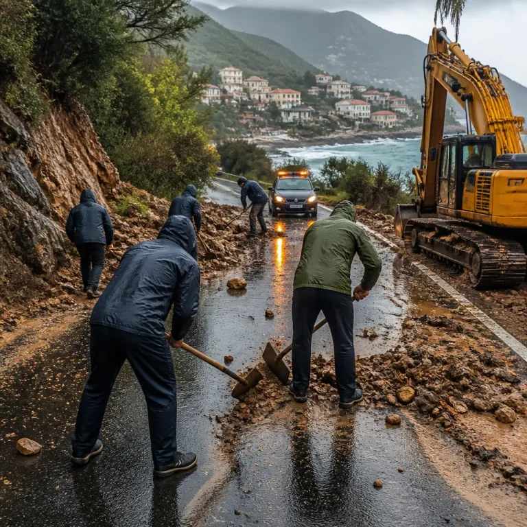 Καταιγίδα στο Λασίθι: κατολισθήσεις και πλημμυρικά φαινόμενα «έκοψαν» τον δρόμο στον Μύρτο