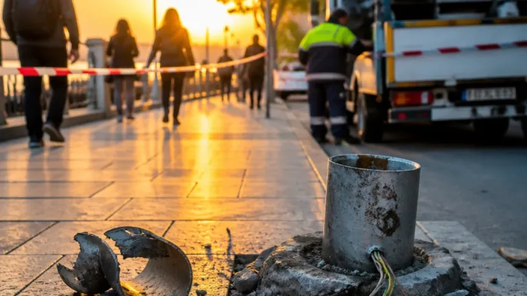 Πάτρα: Αφαίρεσαν ολόκληρη κολόνα φωτισμού — νέες ανησυχίες για κλοπές μετάλλων