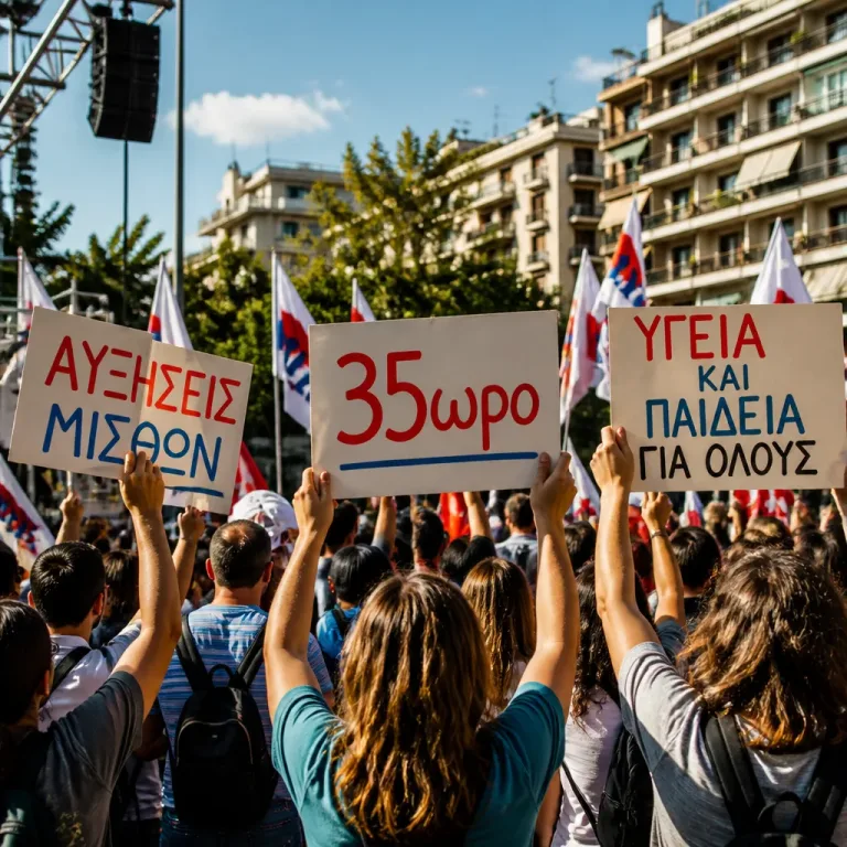 Κάλεσμα Σωματείου Ιδιωτικών Υπαλλήλων για συλλαλητήριο στη ΔΕΘ με αιτήματα αυξήσεων και 35ωρου