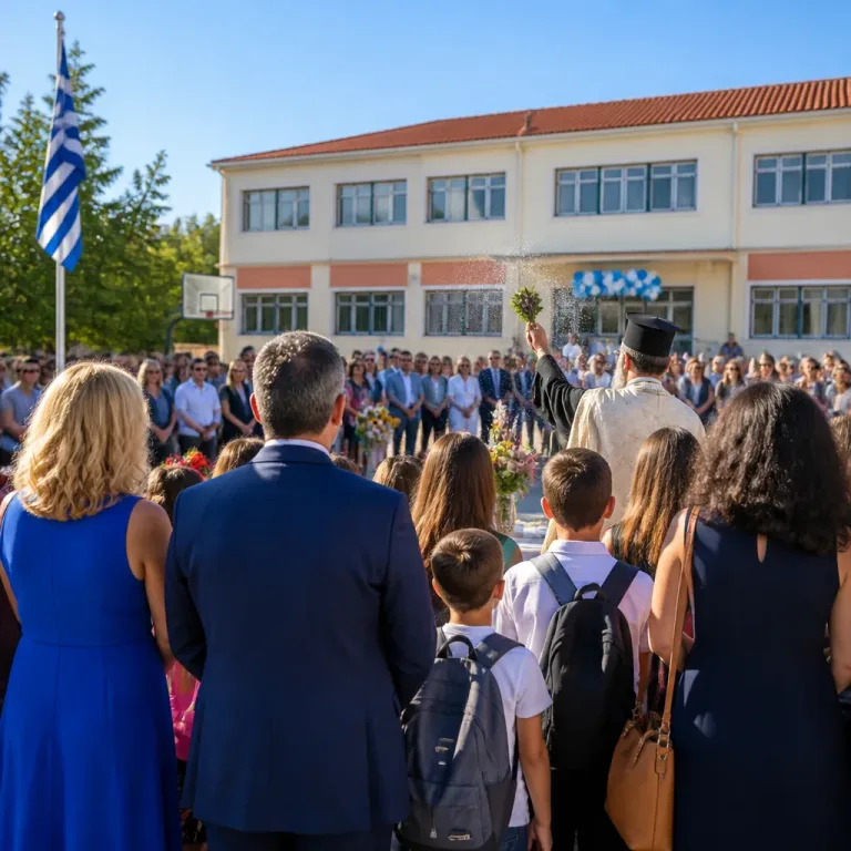 Ο δήμαρχος Ιεράπετρας σε αγιασμούς σχολείων: ευχές για υγεία και πρόοδο