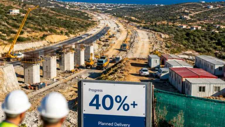 Πρόοδος στον ΒΟΑΚ: το τμήμα Χερσόνησος–Νεάπολη πάνω από 40% — παράδοση το 2028