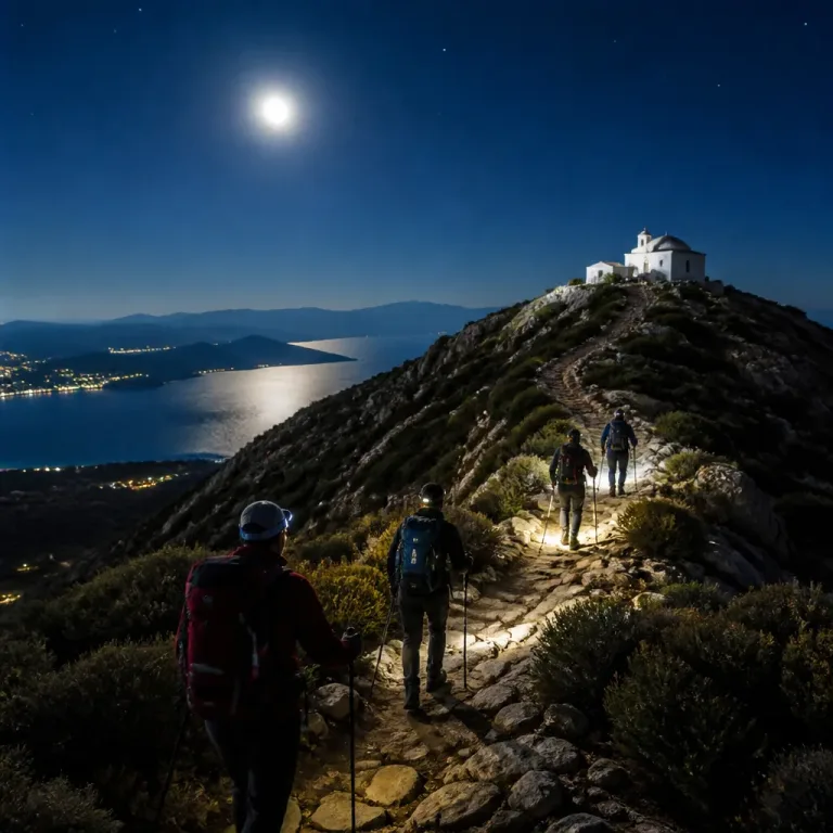 Περιήγηση και πανσέληνος στον Άη Γιάννη του Καψά: προσκυνητές ανέβηκαν στα 1.000 μ. στη Λάστρο