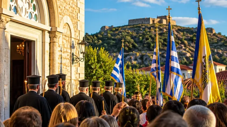Πύλος: Πανηγυρικός εσπερινός στη Μυρτιδιώτισσα με τοπικές αρχές και κλήρο