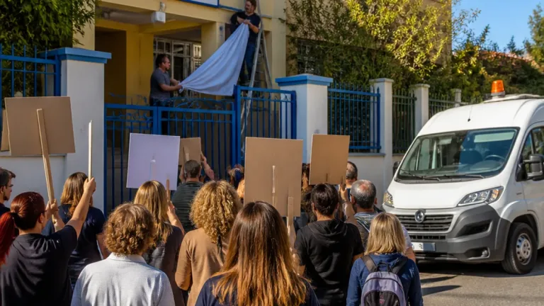 Σάλος στα Μέγαρα: αντιδράσεις μετά τη δωρεά Κασιδιάρη στο 1ο Δημοτικό