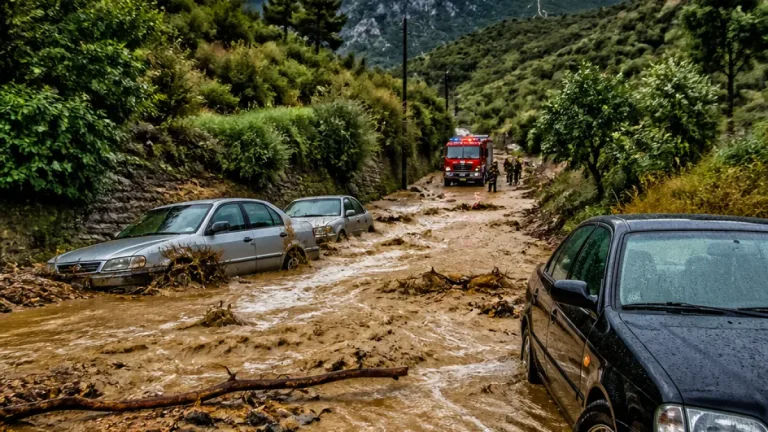 Σπάρτη: Έντονη καταιγίδα στη Μάνη — βροχή 10 φορές μεγαλύτερη από τον μέσο Αύγουστο στη Σπάρτη