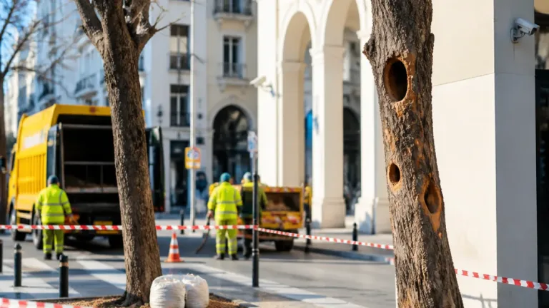 Θεσσαλονίκη: Βανδαλισμός στο κέντρο — τρυπήθηκαν και ξεράθηκαν δύο δέντρα στη Βενιζέλου