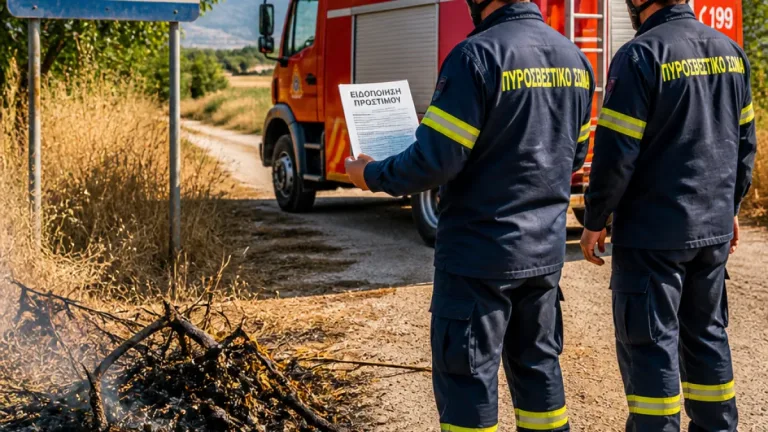 Βαρύ πρόστιμο 1.406,25 € σε αγρότη της Ιεράπετρας για παράνομη καύση υπολειμμάτων
